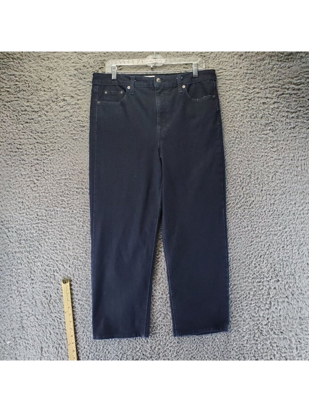 Ella Moss Pants Womens 32 Blue High Rise Slim Straight Ankle Stretch Denim